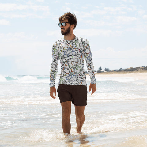 Steampunk Snake Men's Rash Guard - Martin K Designs