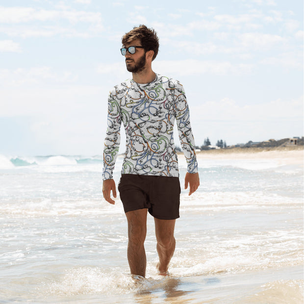 Steampunk Snake Men's Rash Guard - Martin K Designs