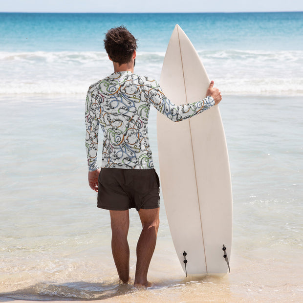 Steampunk Snake Men's Rash Guard - Martin K Designs