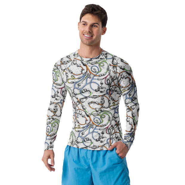 Steampunk Snake Men's Rash Guard - Martin K Designs