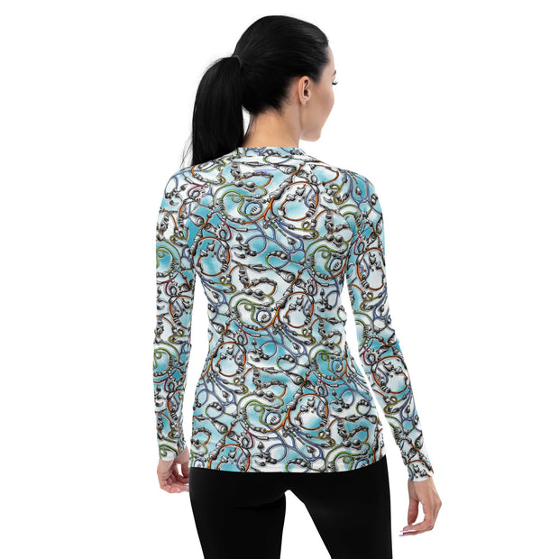 Steampunk Snake Women's Rash Guard - Martin K Designs