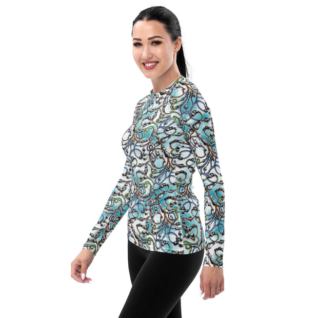 Steampunk Snake Women's Rash Guard - Martin K Designs