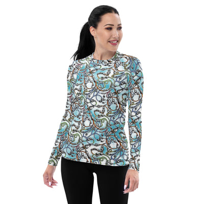Steampunk Snake Women's Rash Guard - Martin K Designs