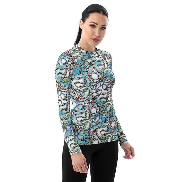 Steampunk Snake Women's Rash Guard - Martin K Designs