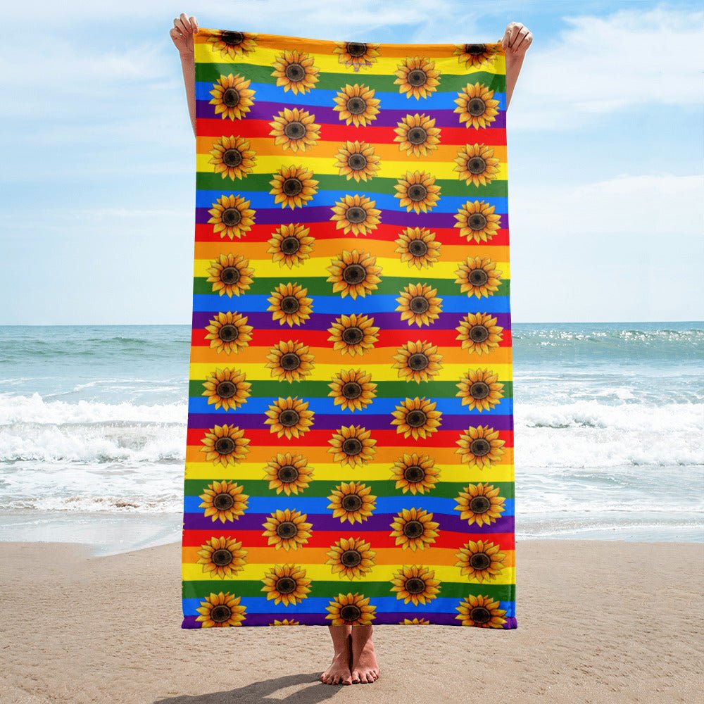 Sunflowers Bees Gnomes Beach Towel - 30"x60", Super Absorbent & Quick Dry, Lightweight For Yoga Travel - View #7