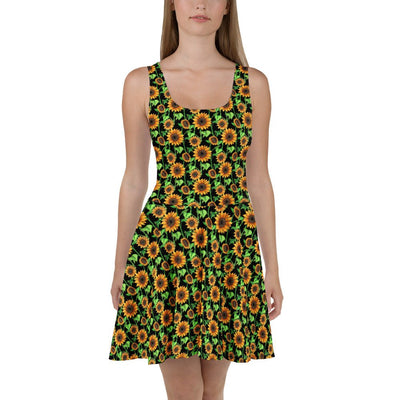 Sunflowers Skater Dress - Martin K Designs