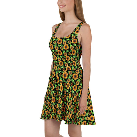 Sunflowers Skater Dress - Martin K Designs