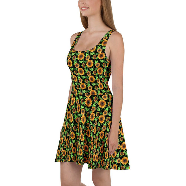 Sunflowers Skater Dress - Martin K Designs