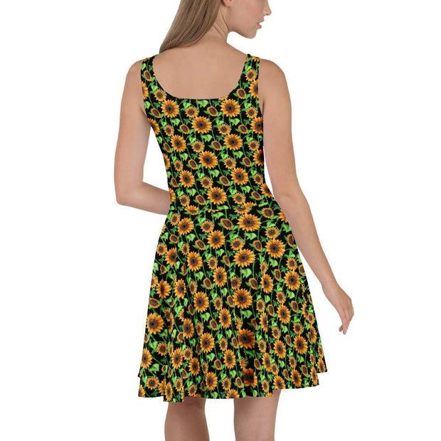 Sunflowers Skater Dress - Martin K Designs