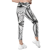 Surfs Up Mandala High Rise Capri Leggings with pockets - Martin K Designs
