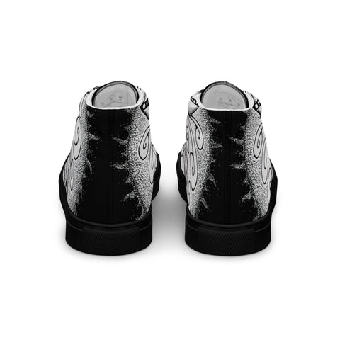 Surfs Up! Mandala Men’s high top canvas shoes - Martin K Designs