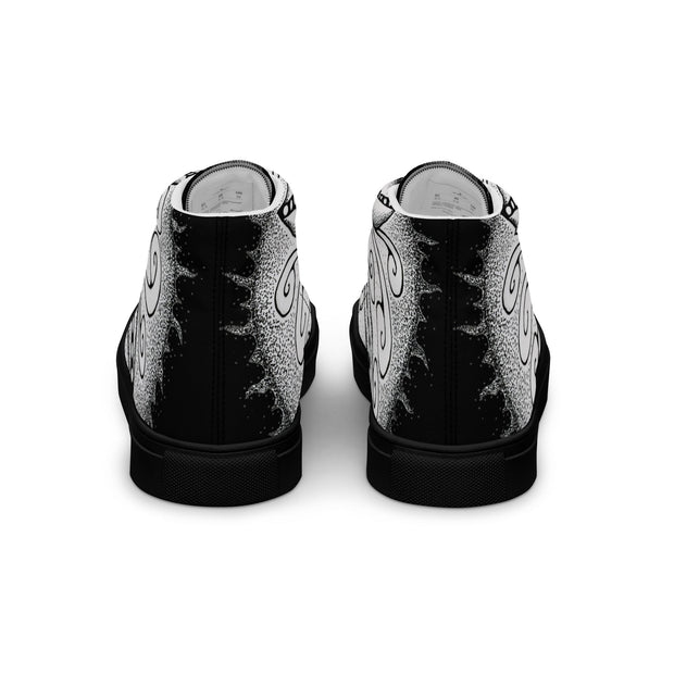 Surfs Up! Mandala Men’s high top canvas shoes - Martin K Designs