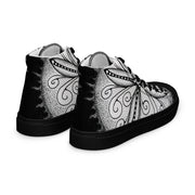 Surfs Up! Mandala Men’s high top canvas shoes - Martin K Designs