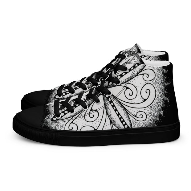 Surfs Up! Mandala Men’s high top canvas shoes - Martin K Designs