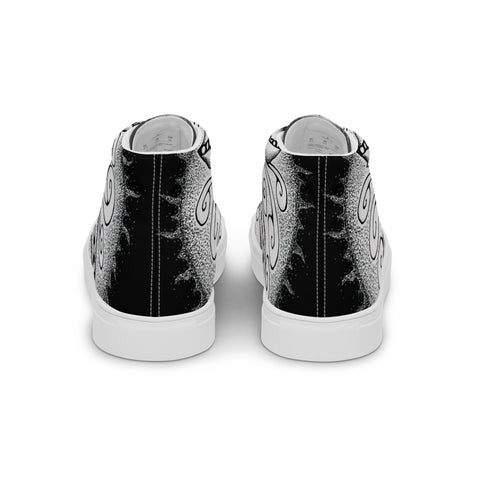 Surfs Up! Mandala Men’s high top canvas shoes - Martin K Designs