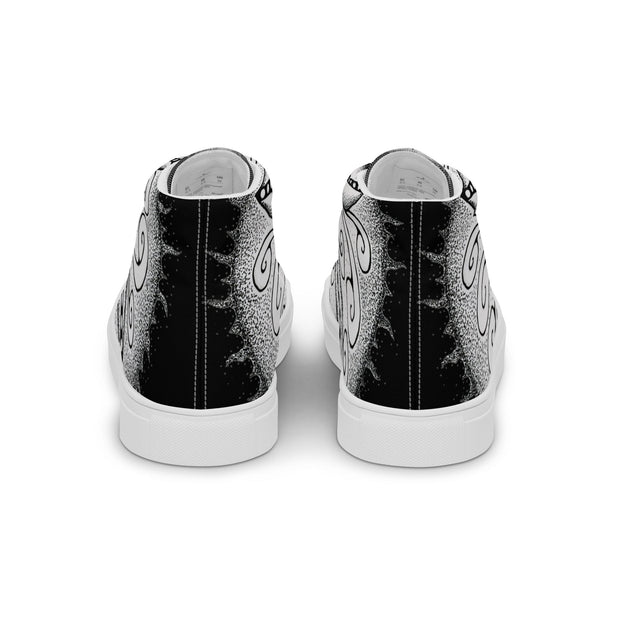 Surfs Up! Mandala Men’s high top canvas shoes - Martin K Designs