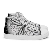 Surfs Up! Mandala Men’s high top canvas shoes - Martin K Designs