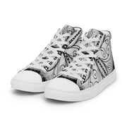 Surfs Up! Mandala Men’s high top canvas shoes - Martin K Designs