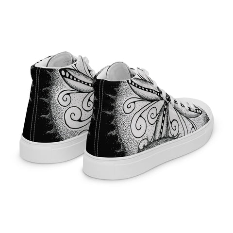 Surfs Up Mandala Women’s high top canvas shoes - Martin K Designs