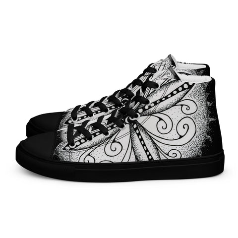 Surfs Up Mandala Women’s high top canvas shoes - Martin K Designs