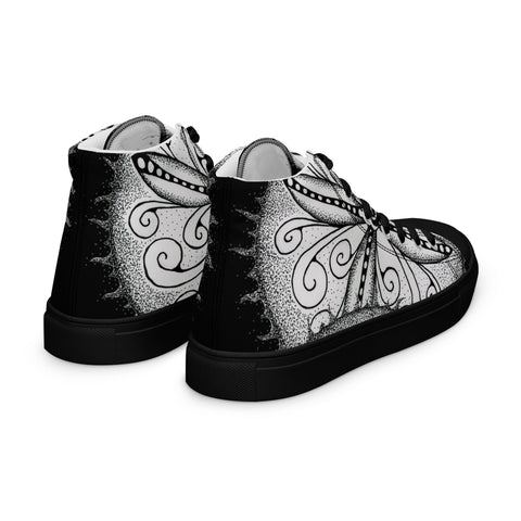 Surfs Up Mandala Women’s high top canvas shoes - Martin K Designs