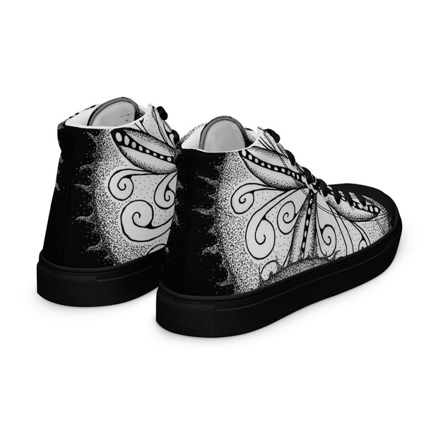 Surfs Up Mandala Women’s high top canvas shoes - Martin K Designs
