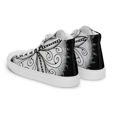 Surfs Up Mandala Women’s high top canvas shoes - Martin K Designs