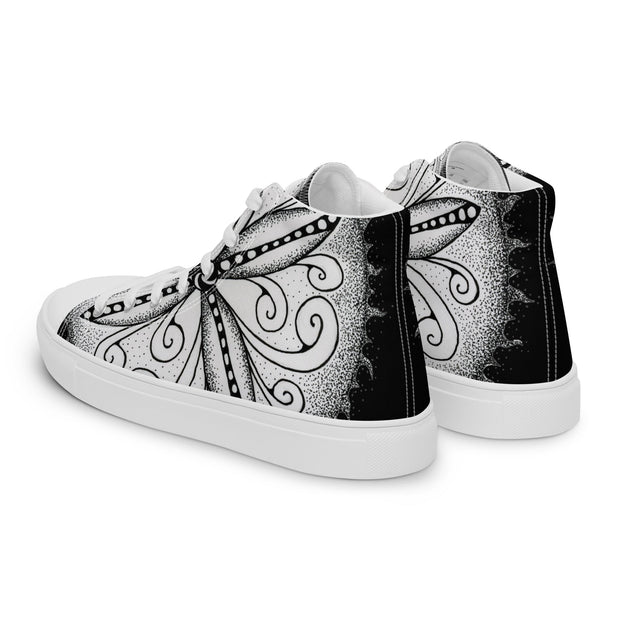Surfs Up Mandala Women’s high top canvas shoes - Martin K Designs