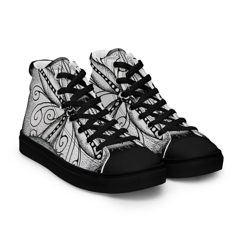 Surfs Up Mandala Women’s high top canvas shoes - Martin K Designs