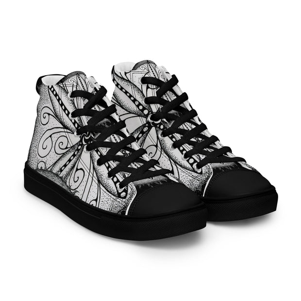 Surfs Up Mandala Women’s high top canvas shoes - Martin K Designs