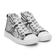 Surfs Up Mandala Women’s high top canvas shoes - Martin K Designs