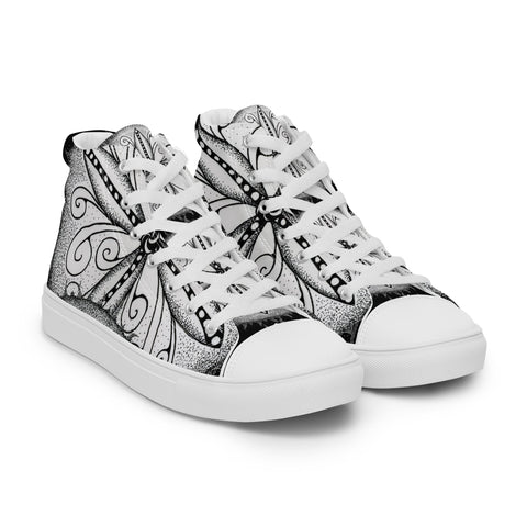 Surfs Up Mandala Women’s high top canvas shoes - Martin K Designs
