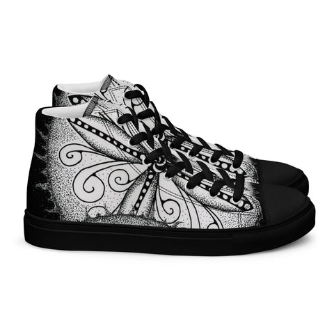 Surfs Up Mandala Women’s high top canvas shoes - Martin K Designs