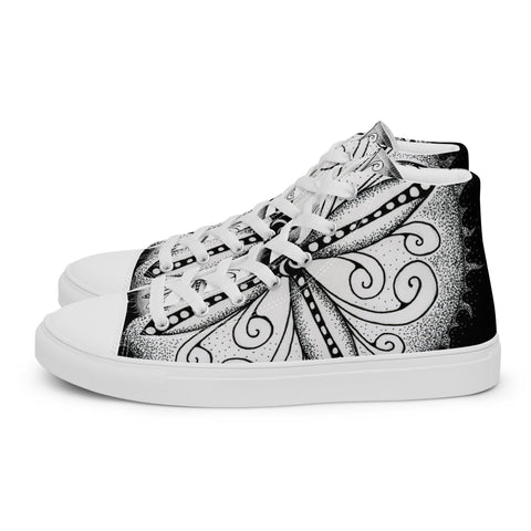 Surfs Up Mandala Women’s high top canvas shoes - Martin K Designs