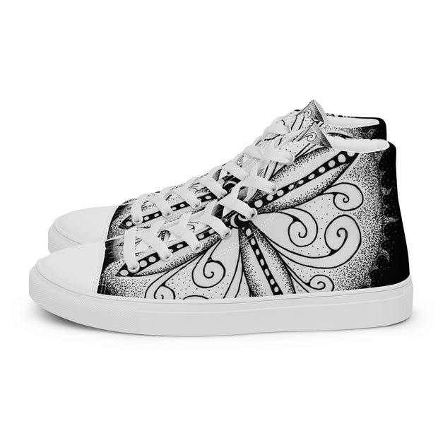 Surfs Up Mandala Women’s high top canvas shoes - Martin K Designs