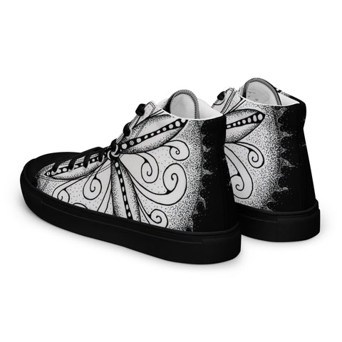 Surfs Up Mandala Women’s high top canvas shoes - Martin K Designs
