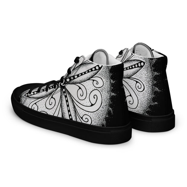 Surfs Up Mandala Women’s high top canvas shoes - Martin K Designs