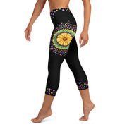 Surrender to Grace Mandala High Rise Yoga Capri Leggings with Inside Pocket - Martin K Designs