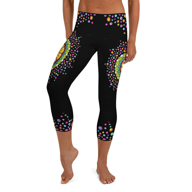 Surrender to Grace Mid Rise Capri Leggings - Martin K Designs