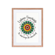 Uncertainty framed print with mat - Martin K Designs
