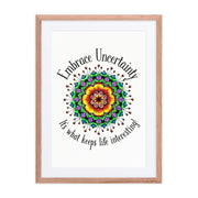 Uncertainty framed print with mat - Martin K Designs