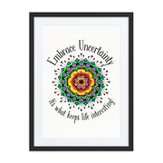 Uncertainty framed print with mat - Martin K Designs