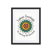 Uncertainty framed print with mat - Martin K Designs