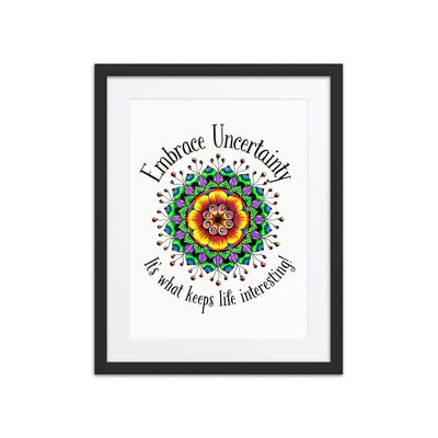 Uncertainty framed print with mat - Martin K Designs