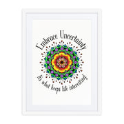 Uncertainty framed print with mat - Martin K Designs