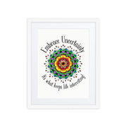 Uncertainty framed print with mat - Martin K Designs