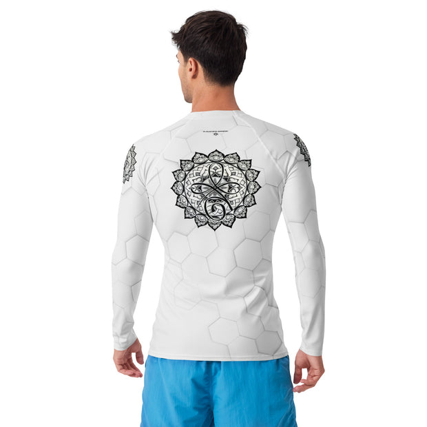 Unconditional Love I Mandala Men's Rash Guard - Martin K Designs