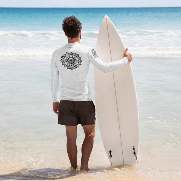 Unconditional Love I Mandala Men's Rash Guard - Martin K Designs