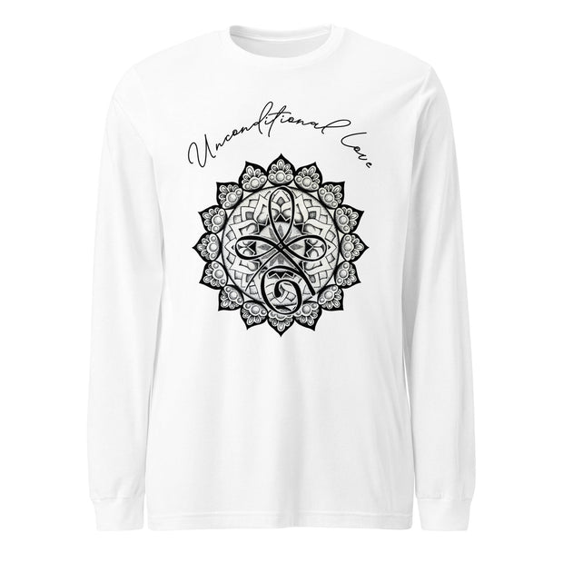 Unconditional Love I Mandala Unisex Long Sleeve Tee - Martin K Designs