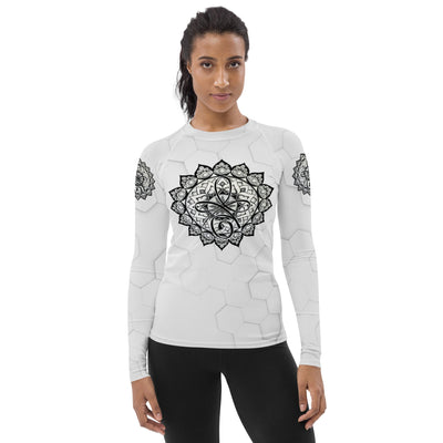 Unconditional Love I Mandala Women's Rash Guard - Martin K Designs
